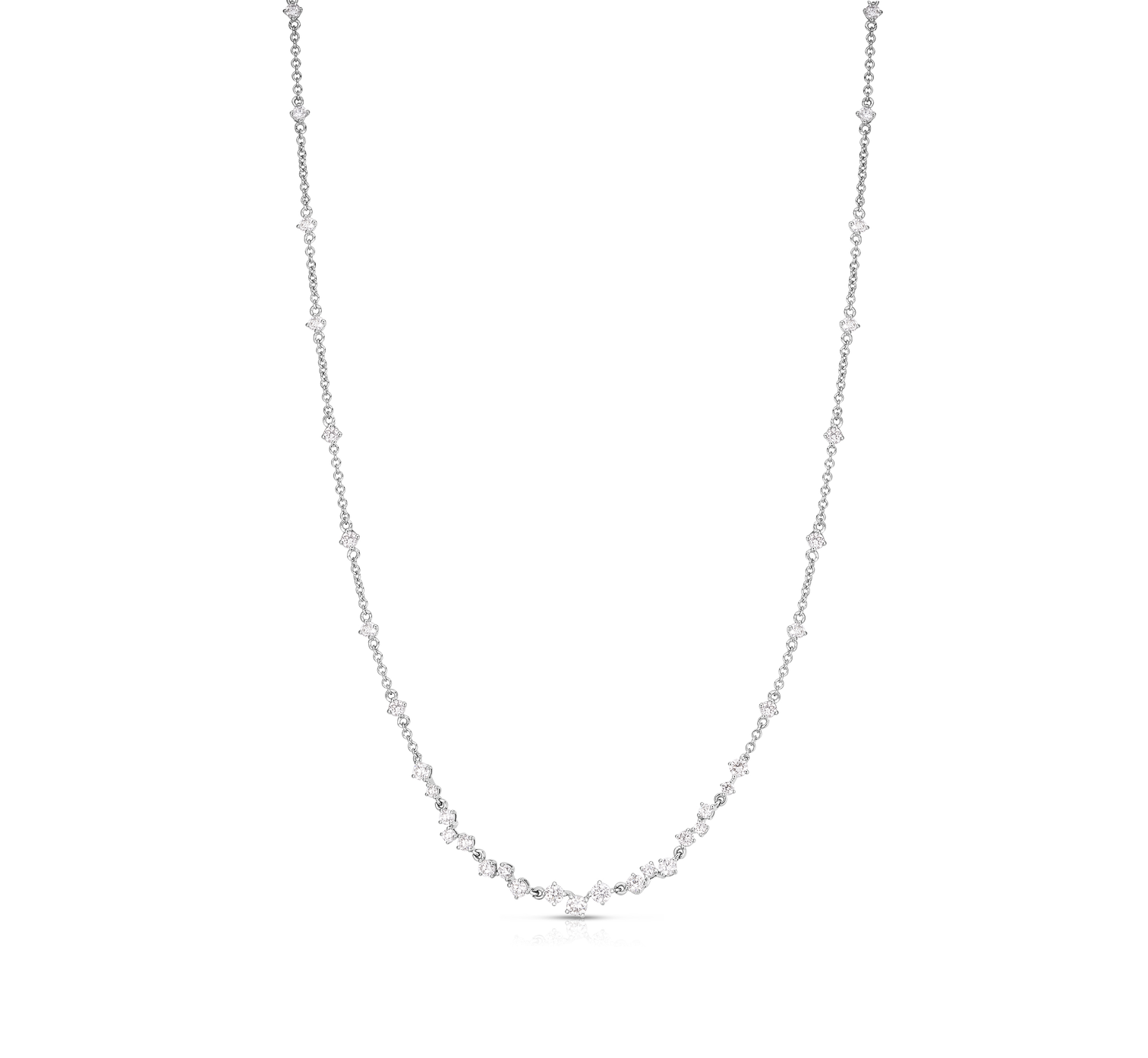 Sabel Collection 14K White Gold Scattered Diamond Necklace